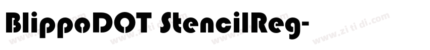 BlippoDOT StencilReg字体转换